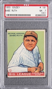 1933 Goudey #181 Babe Ruth – PSA NM 7 (OC)